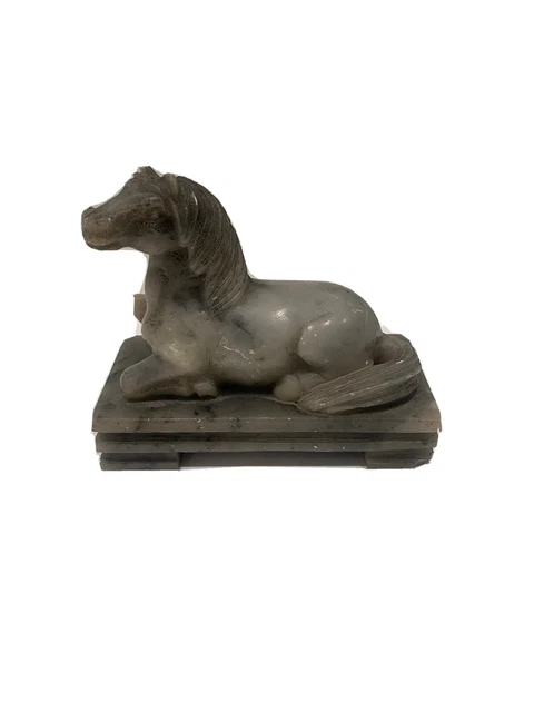Hand carved marble horse