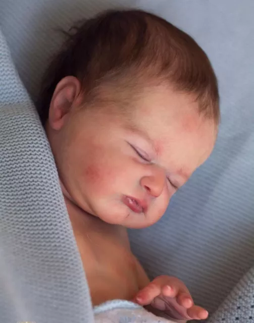 19" Reborn Doll Kits Lifelike Asleep Baby Soft Fresh Color Blank Mold Cloth Body