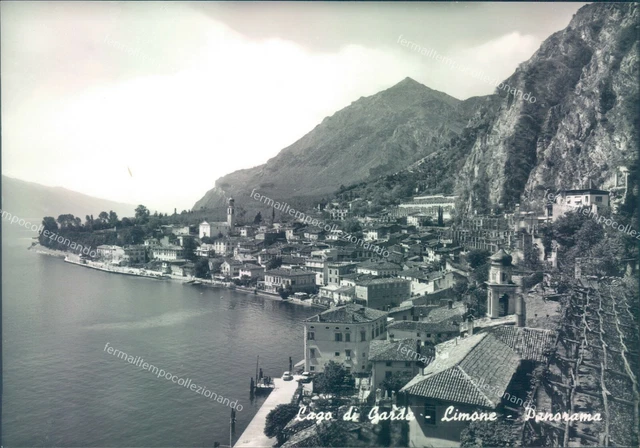 g372 cartolina provincia di brescia limone lago di garda panorama