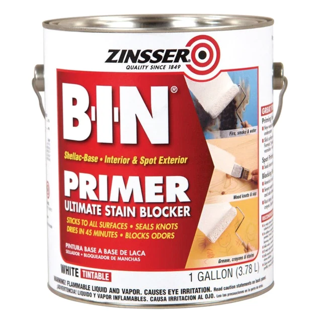 Primer y sellador a base de goma laca blanca Zinsser B-I-N