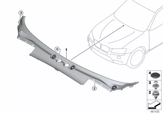 ORIGINAL BMW Abdeckung Windlauf Spritzschutz Windabweiser 5er F10 F11 F18