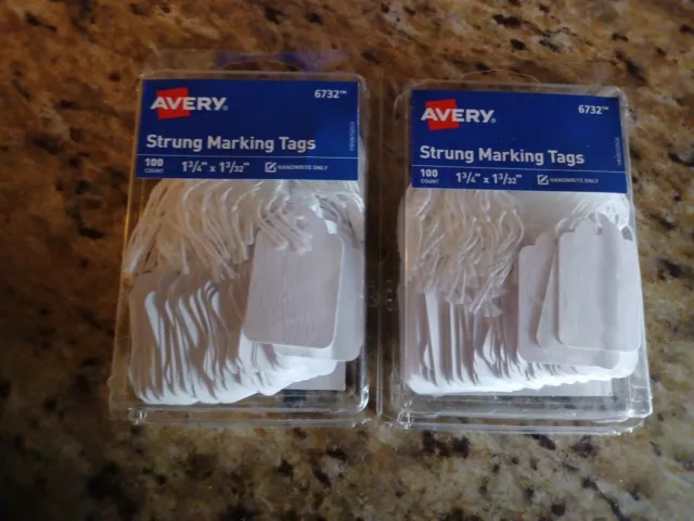 Avery Strung Marking Tags (5) x 100=(500 Pieces) 6732 Price String Tags