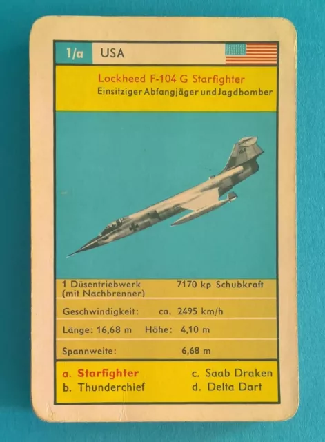 Quartett: 'Flugzeugquartett' von fx Schmid (60er Jahre)