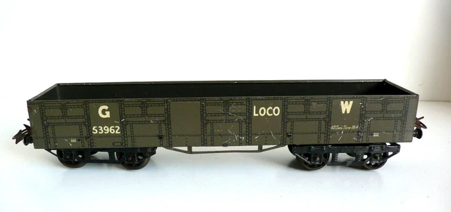 Wagon Tombereau Hornby échelle O - LMS Tôle - 29 Cm - Années 30