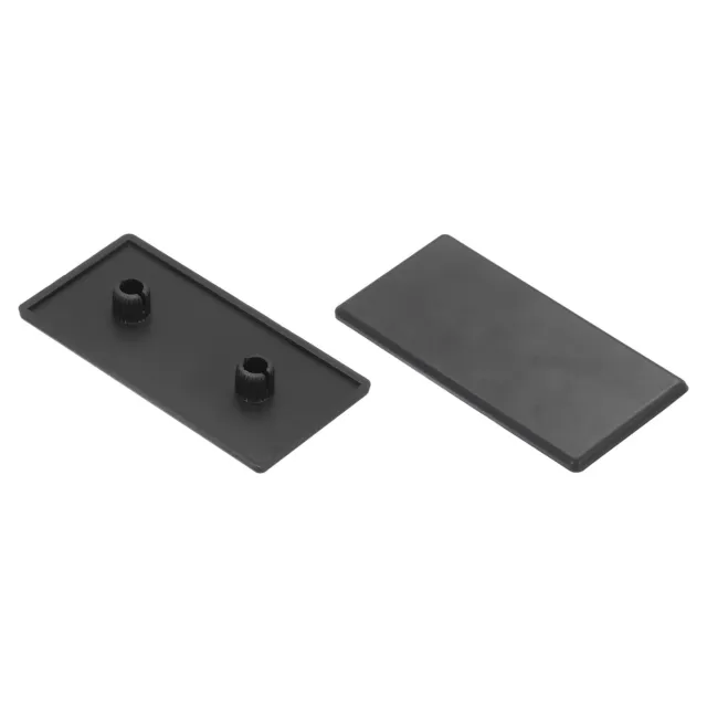 10Pcs Standard Plastic Rectangle Aluminum Extrusion End Cap Black 90x45mm