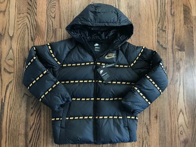 Nike Sportswear Big Boys SZ L Black Full-Zip Down Fill Puffer Jacket CU9154-013