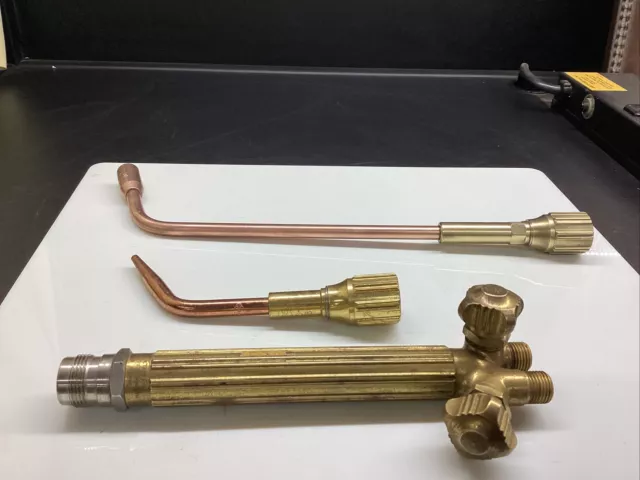 Harris Model 43-2 Torch Handle, 2 E-43 Mixers, J-63-2 Rosebud, & #3 Brazing Tip