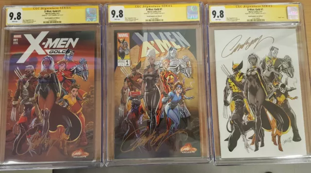 X-Men Gold #1 (2017) J. Scott Campbell Signed - Variant Cover A,B & C - 9.8 CGC