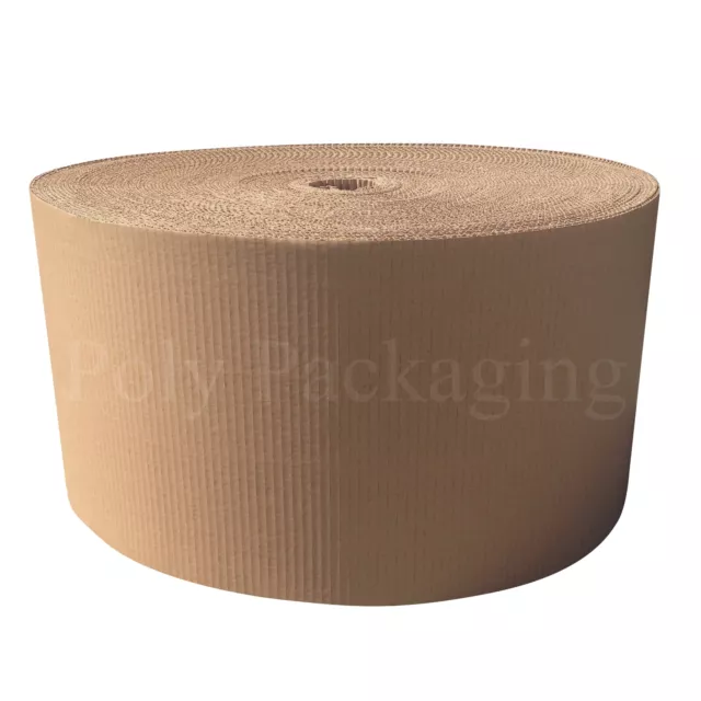 300mm x 75m x 2 Rolls CORRUGATED CARDBOARD PAPER ROLLS Postal Packaging Parcels