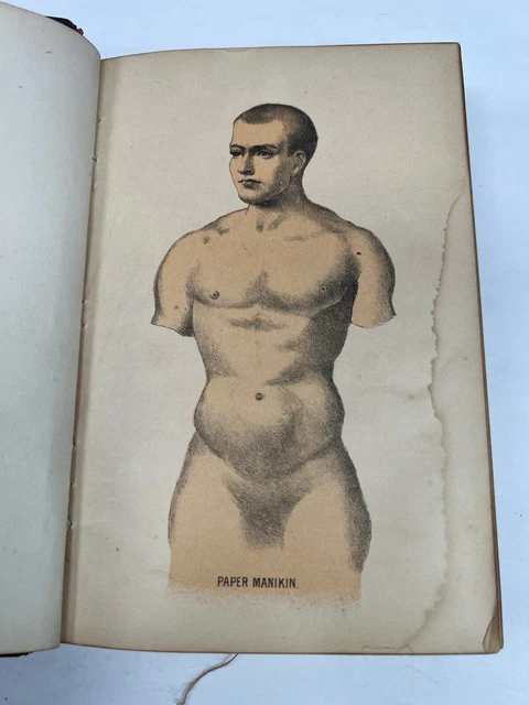 1886 John Harvey Kellogg Man Masterpiece antique medical book oddity
