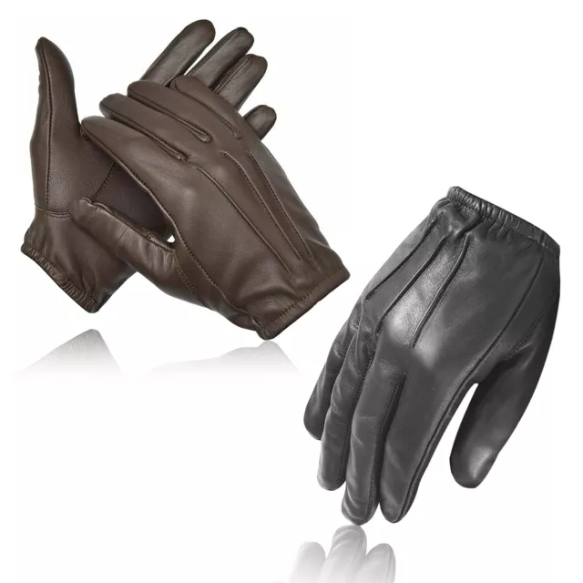 made with Kevlar Police Anti Slash Fire Resistant Leather Gloves Security SIA