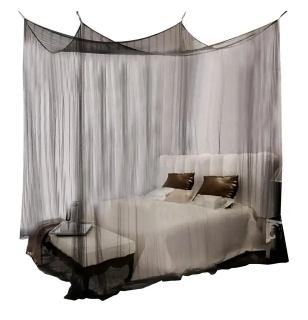4 Corner Mosquito Net Tent Post Bed Canopy Mosquito Net Full King Queen Size