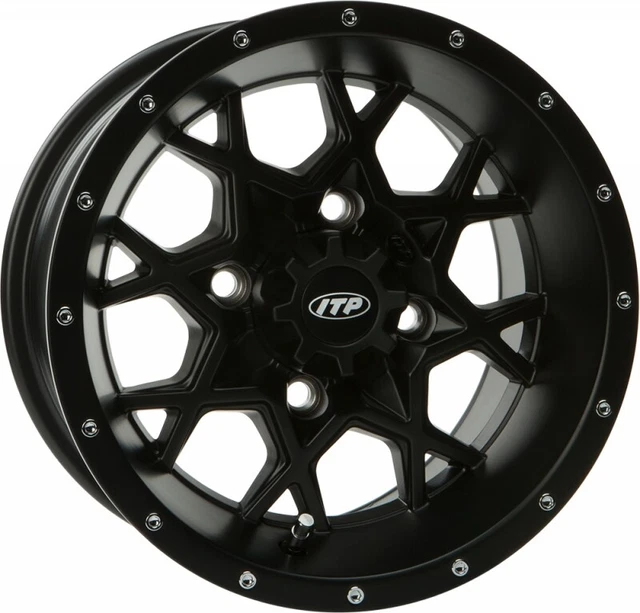 Itp Hurricane 12X7 4/110 5+2 Black Wheel - 1228627536B