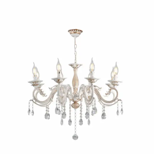 8 Arm Chandelier Light Ceiling Light Traditional French Vintage Retro Candle Met