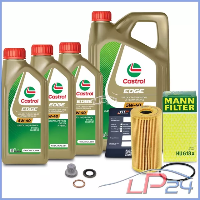 Mann Filtre À Huile+8 L Castrol Edge Fst 5W-40 Pour Opel Vivaro 2.0 2.5 Cdti 06-