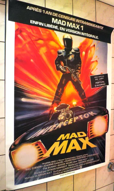 Affiche / Poster 120x160 cm #B "Mad Max" George Miller / Mel Gibson 1979