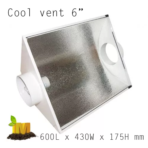 Cool Vent 6" air cooled shade hood Grow Lights Hydroponic Grow Tent HPS MH Kit