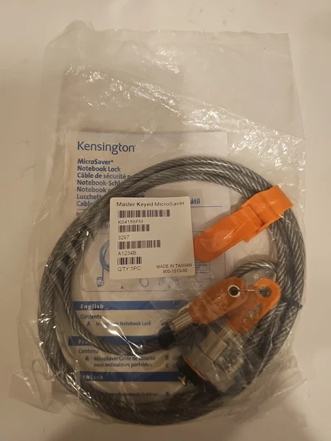 NEW KENSINGTON K64186FM Lock Laptop Cable Master Keyed $18.99 - PicClick