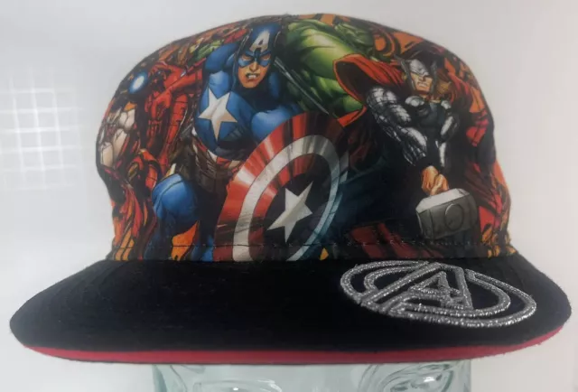 Marvel Avengers Super Hero Youth Snap Back Baseball Cap Graphic Embroidered Logo