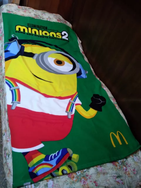 NUOVO Telo mare Minions 2 2022 McDonald's Happy Meal gadget asciugamano 160x80