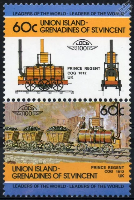 1812 Prince Regent (Middleton Colliery) Train Stamps / LOCO 100