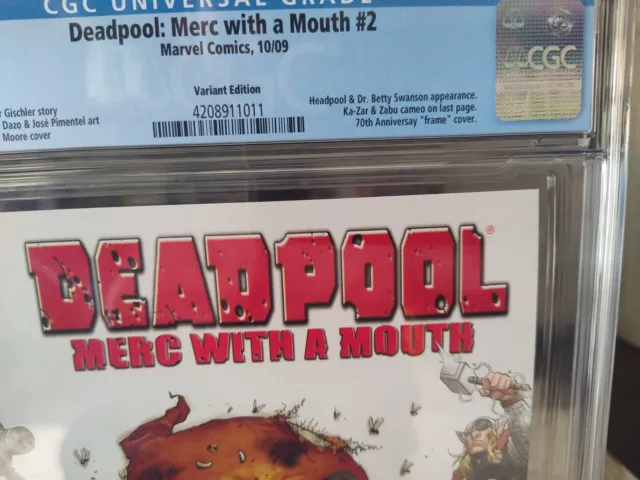 Deadpool: Merc with a Mouth #2 Variant Edition CGC 9.8 Marvel 2009 Comic Book 3