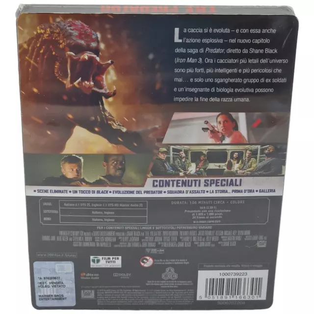 The Predator Blu-Ray Steelbook Ausgabe Begrenzte 2018 Shane Schwarzer Region B 3