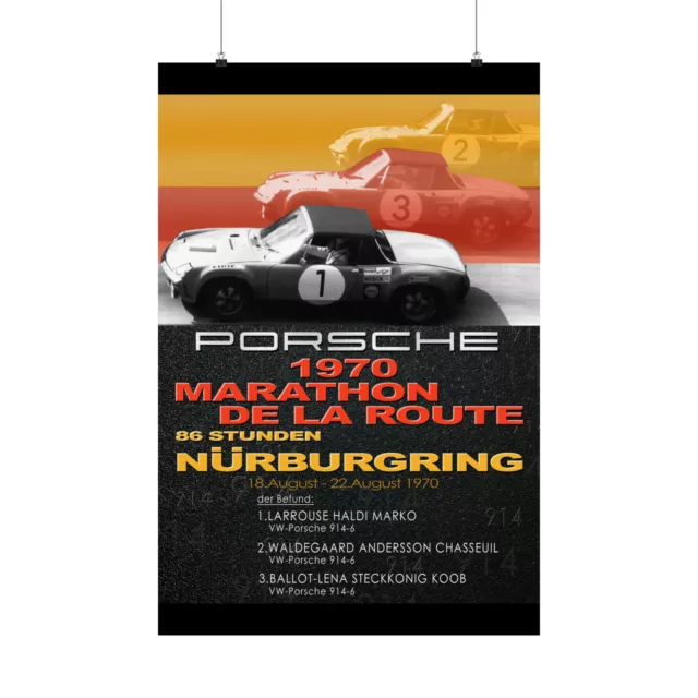 Marathon de la Route Porsche 914 Race Art Print Wall Poster