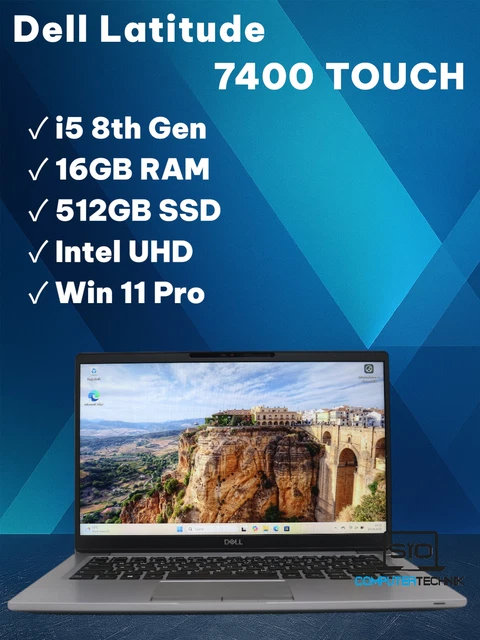 DELL LATITUDE 7400 i5-8365U 16GB RAM 512GB SSD NVMe TOUCHSCREEN Win11 ...