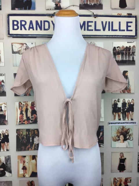 NWT Brandy Melville [ One Size ] Alyssa Halter Knit Tank Top in Blush Pink  #4267