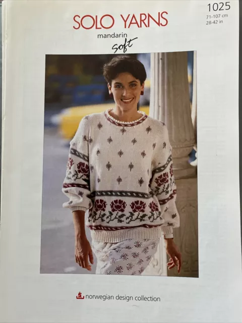 Knitting Pattern For Ladies Sweater Solo 1025