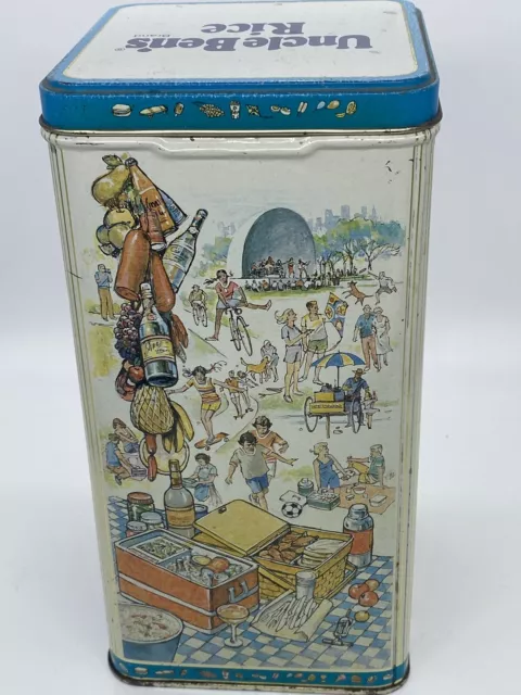 VINTAGE 1987 UNCLE Bens Rice Advertising Collectors Tin Canister Metal ...