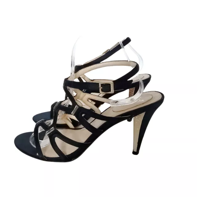 Vince Camuto Signature VI-VOGUE Leather Sandals Evening High Heels Women9M Black