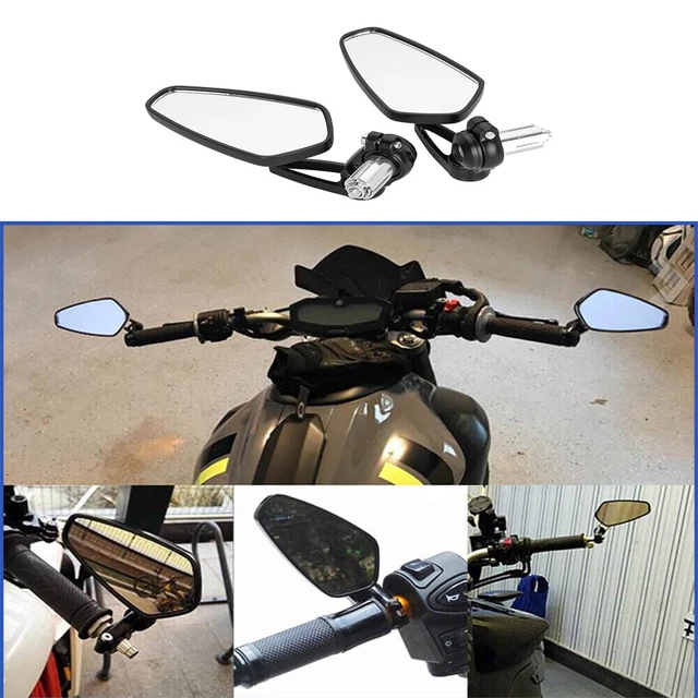 Universal  Handle Bar End Rearview Side Mirrors for Motorcycle Honda Kawasaki