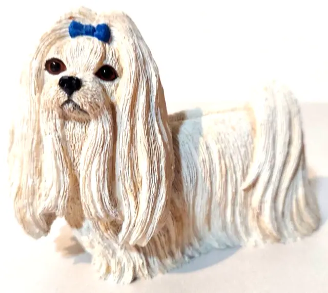 RARE Sherratt & Simpson 5" Maltese Dog Long Haired Puppy pet Figurine #89132