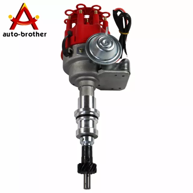 Distributor With Red Cap Ready 2 Run Fit For SBF Ford Small Block 289 302 R2R