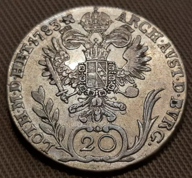 RDR Österreich Ungarn 20 Kreuzer 1783 A Joseph II. Silbermünze