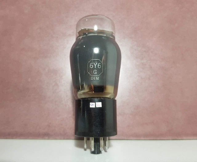 Tube électronique CSF 6AU6WB Black Plate Ring Getter - Neuf Vintage (NOS), Pour Ampli Ou Restauration