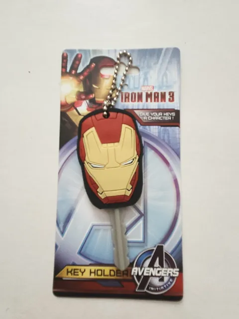 Marvel Avengers Iron Man Mask Keychain Red & Gold Mask Metal Keyring Cosplay New