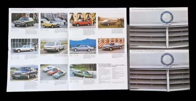 3x MERCEDES SLC SL R107 W126 W123 T CE Limousine Prospekt Brochure 1980 3