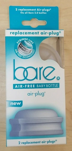 Bare Air Free Baby 2.0 Bottle Replacement Plugs Bittylab Anti-Gas Anti-Colic NEW
