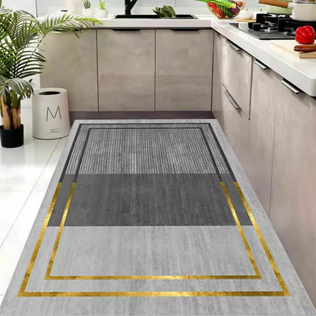 Alfombra de cocina impermeable a prueba de aceite alfombra de baño antideslizante alfombra de piso suave para dormitorio