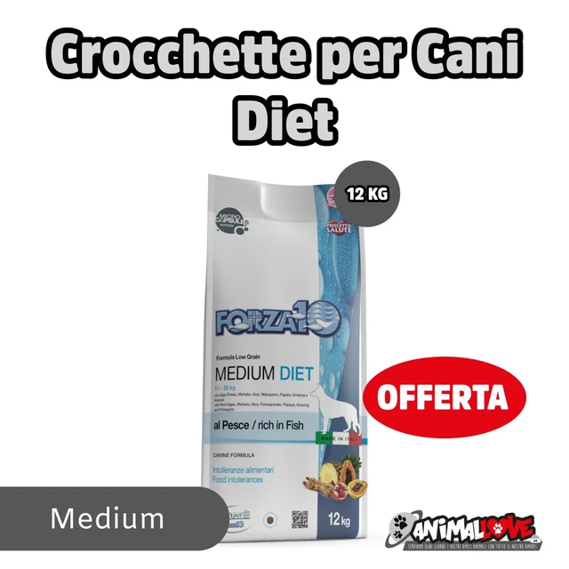 Forza10 Maxi Diet Cane Adulto - 12kg Con Pesce | Cibo Per Cani Stomaco Sensibile