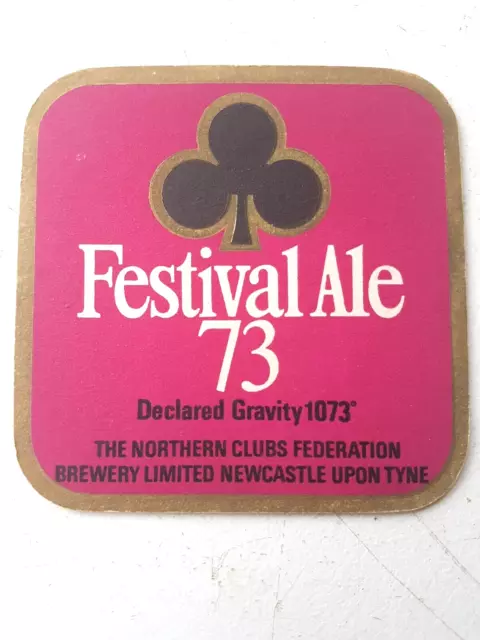 Vintage NORTHERN CLUBS FEDERATION - Festival Ale  ... Cat No'88 Beer mat/Coaster