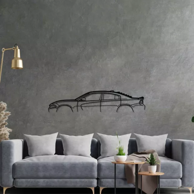 Wall Art Home Decor 3D Acrylic Metal Car Auto Poster USA Silhouette Charger