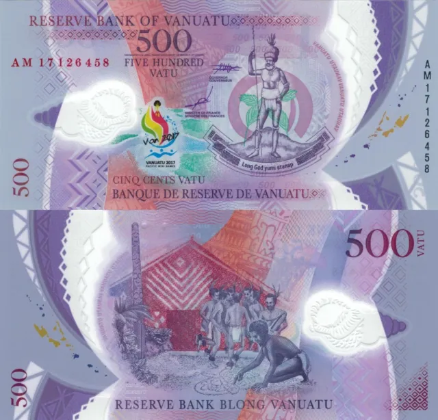 Vanuatu 500 Vatu (ND/2017) - Pacific Mini Series Commemorative/Polymer/p-New UNC