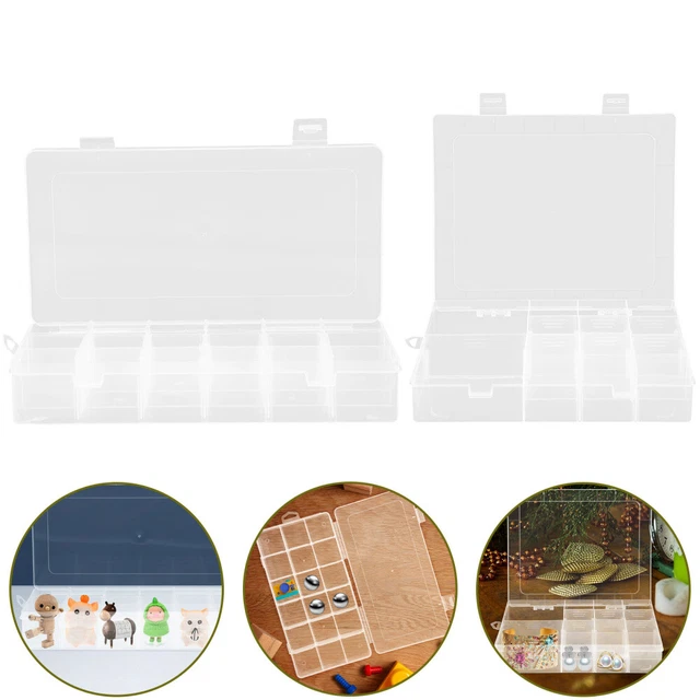 Caja de almacenamiento de accesorios para juegos de mesa 2 piezas baratija versátil hallazgos de joyería