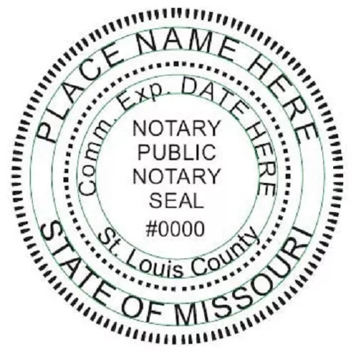 State of Missouri  | Custom Round Self-Inking Notary Public Stamp Ideal 400R