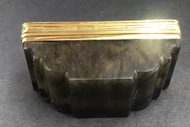 Fine quality silver gilt and hard stone large vinaigrette Circa 1820