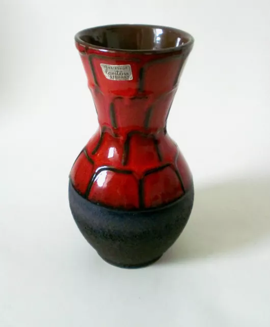 60s Carstens Keramik Vase 22 cm west german fat lava ceramic céramique annees 60